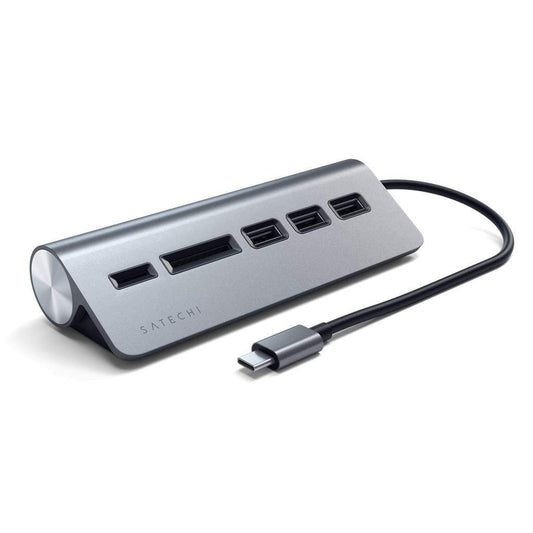 Satechi Type-C Aluminum USB Hub & Card Reader - Space Grey
