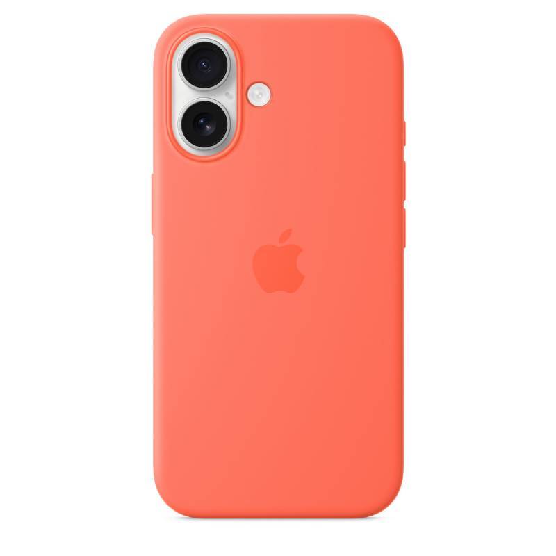 iPhone 16 Plus Silicone Case with MagSafe – Tangerine