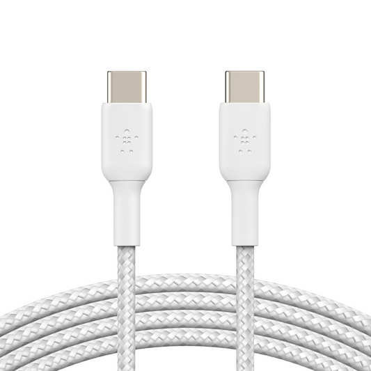 Belkin Boost Charge Braided USB-C to USB-C Cable - 1m - White