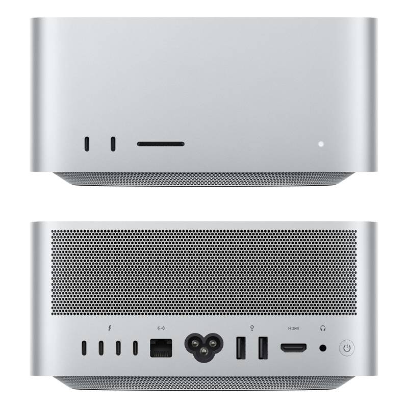 Mac Studio: Apple M4 Max chip with 14‑core CPU and 32‑core GPU, 512GB SSD