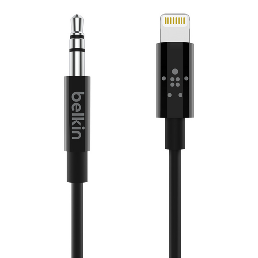 Belkin 0.9m Lightning to 3.5mm Cable - Black