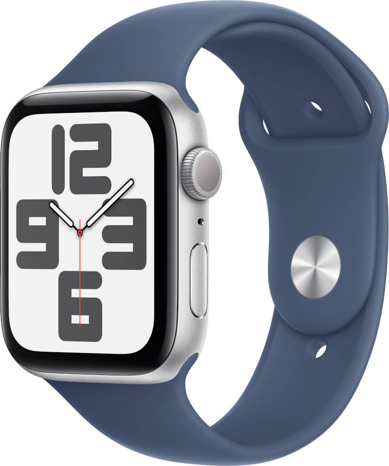 Apple Watch SE GPS 40mm Silver Aluminium Case with Denim Sport Band - M/L
