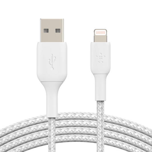 Belkin Boost Charge Braided Lightning Cable - 15cm - White