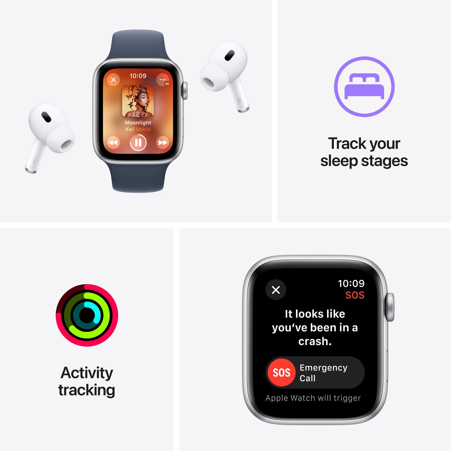 Apple Watch SE - 44mm - Starlight with Starlight Sport Loop