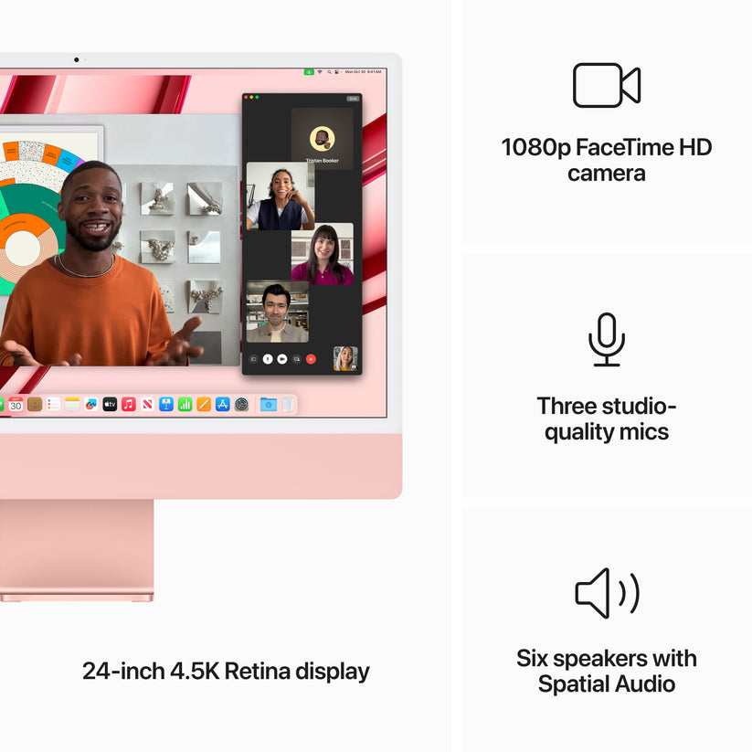 Apple 24-inch iMac - M3 chip with 8‑core CPU / 10‑core GPU - 512GB - Pink