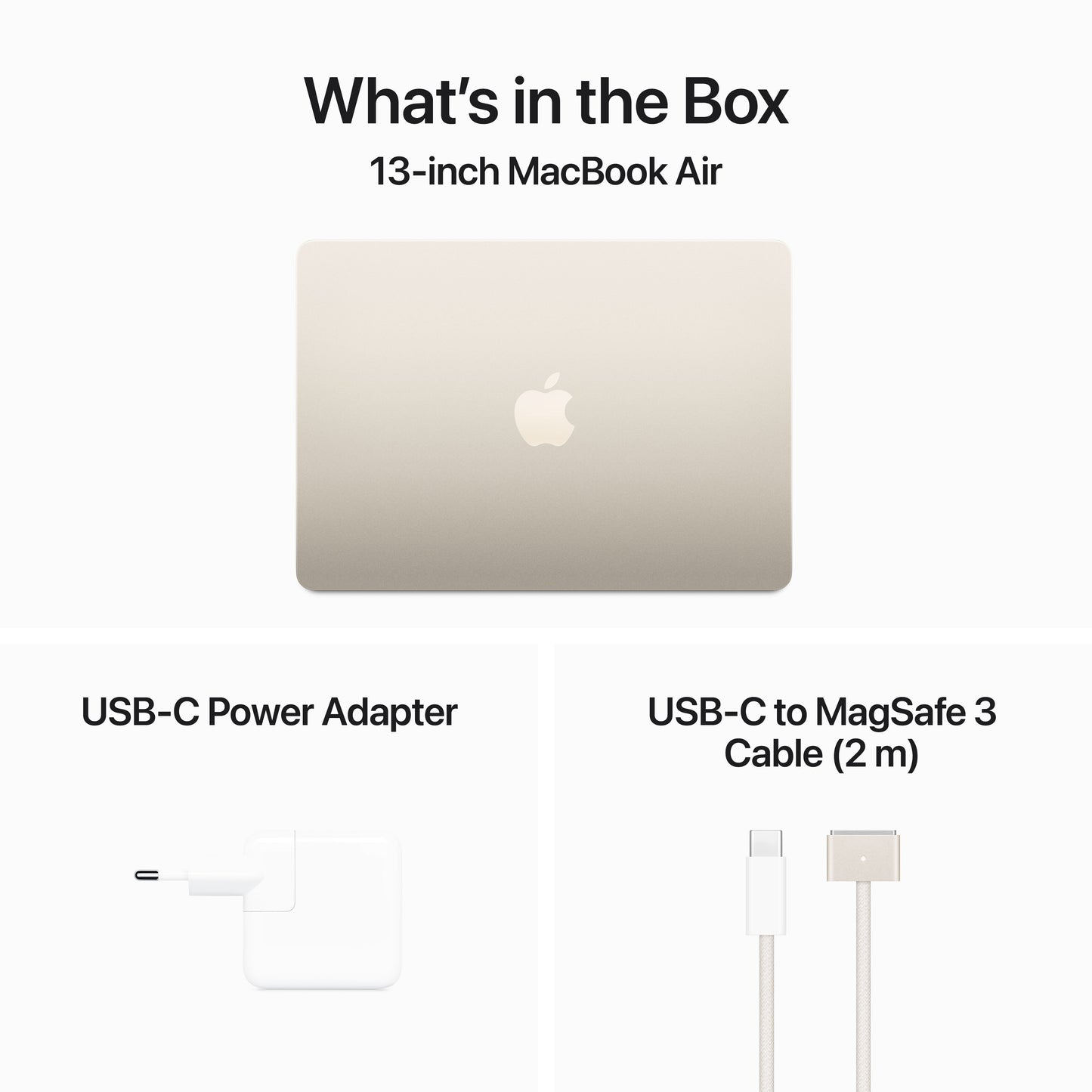 13-inch MacBook Air - M3 chip - 8-core CPU / 10-core GPU - 24GB - 512GB - Starlight