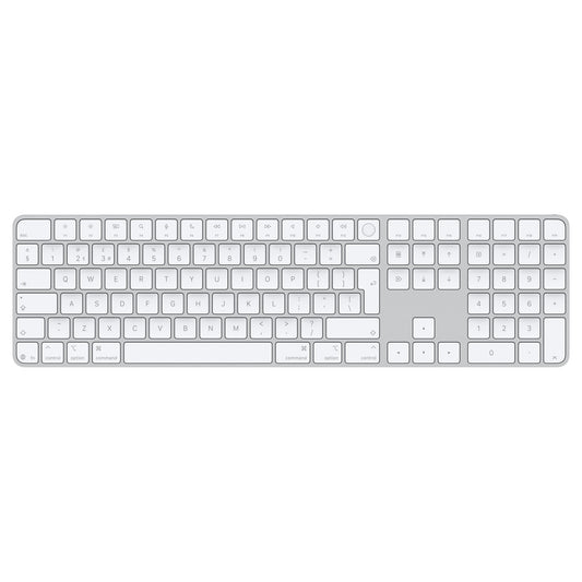Magic Keyboard with Touch ID and Numeric Keypad - Apple silicon - British English - White Keys (USB-C)