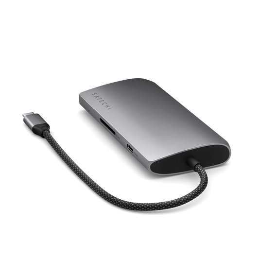 Satechi USB-C Multiport Adapter 8K w/Ethernet V3, Space Gray