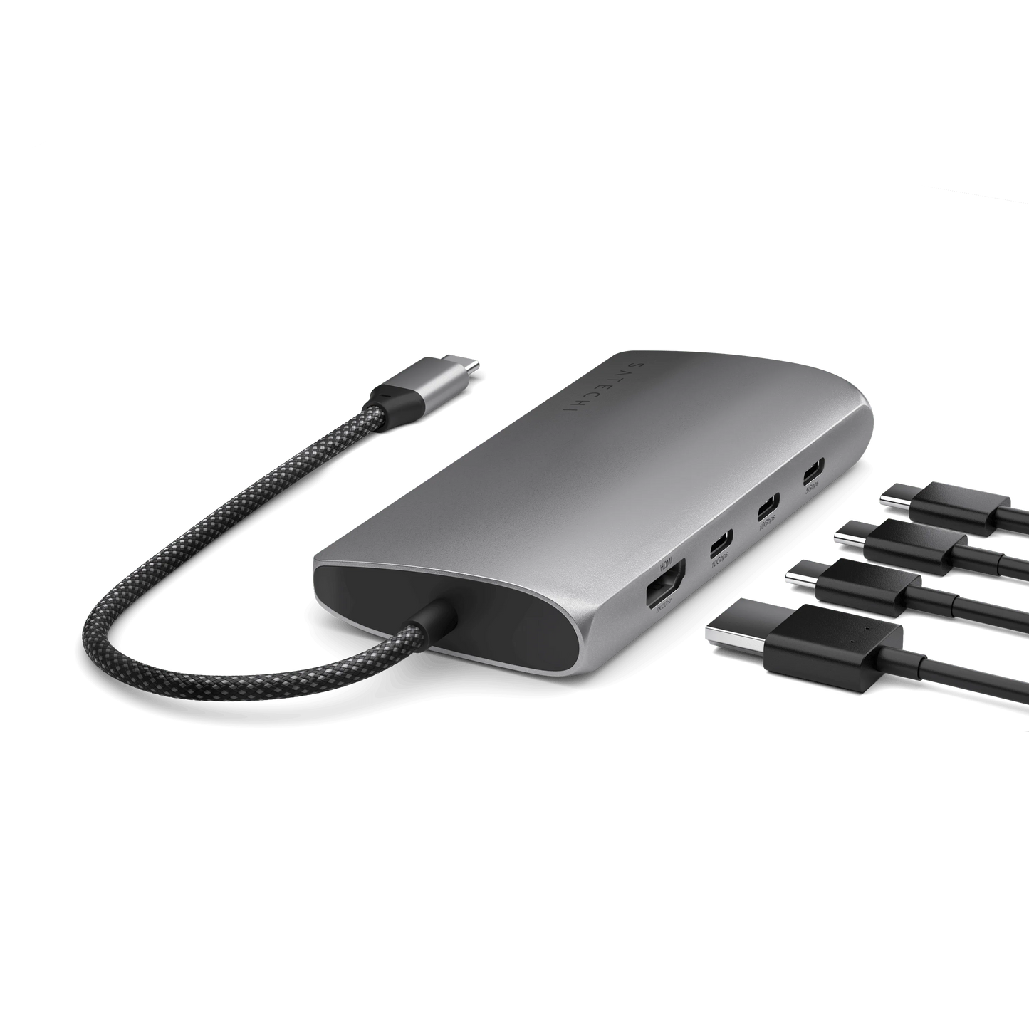 Satechi USB-C Multiport Adapter 8K w/Ethernet V3, Space Gray