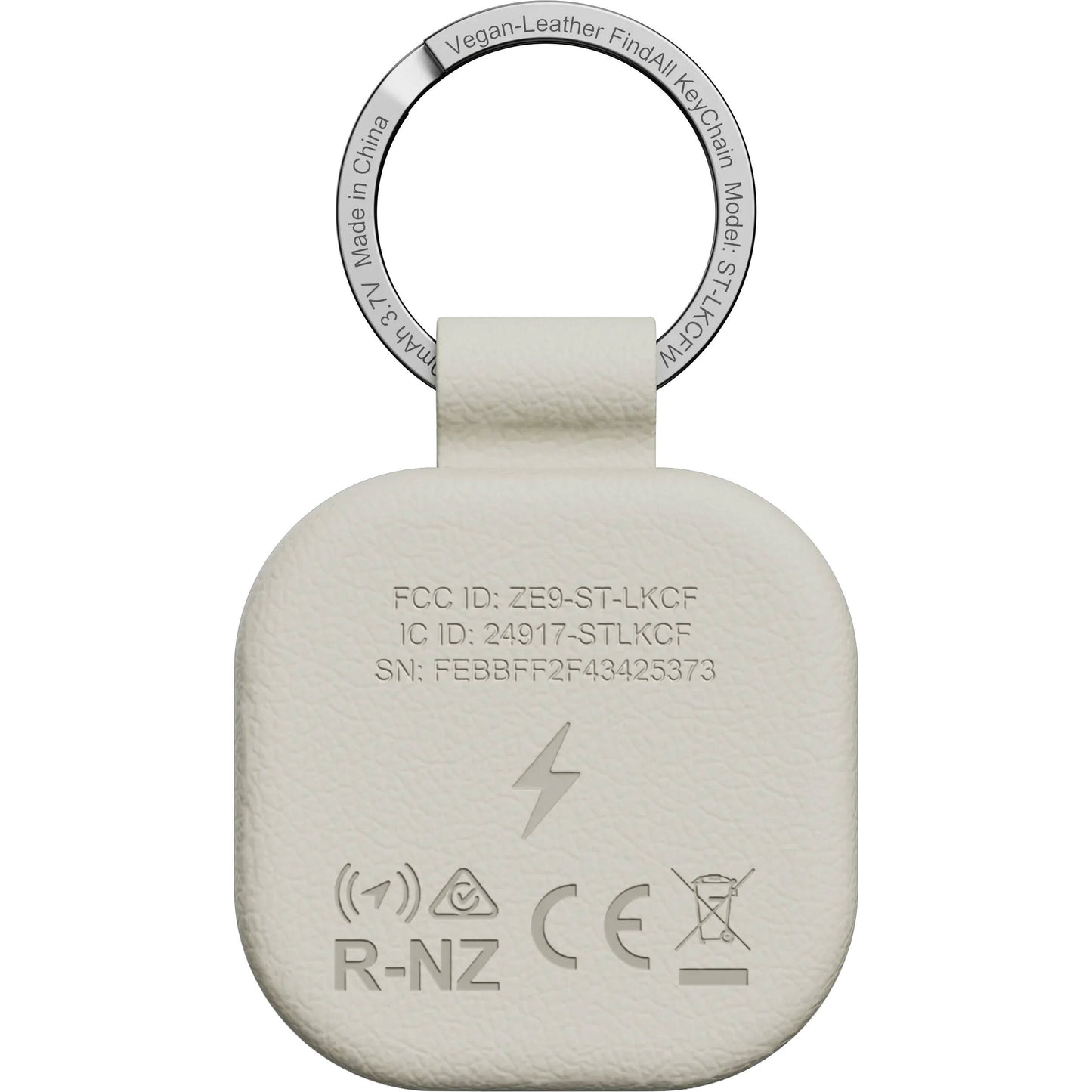 Vegan-Leather FindAll Keychain Sand