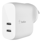 BOOST CHARGE™ 60w USB-C PD Dual 30w Wall Charger, White