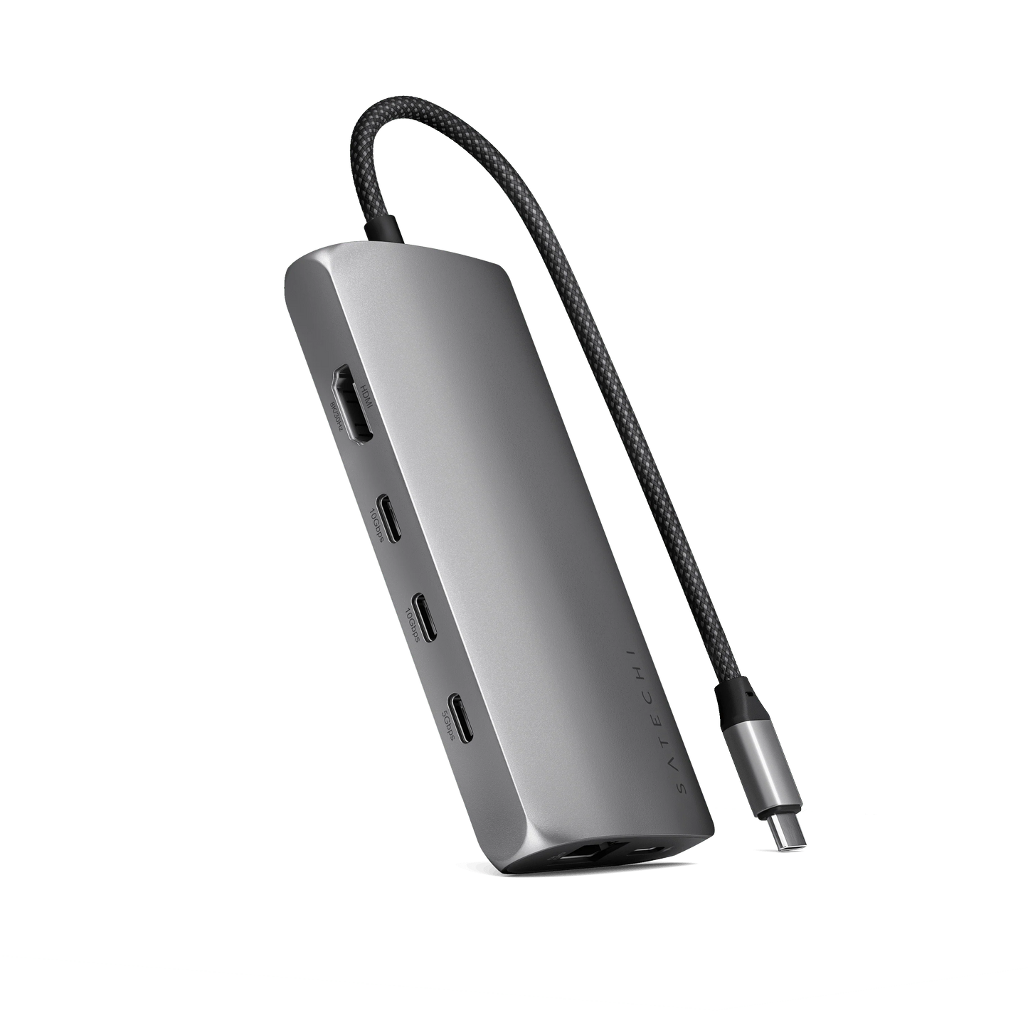 Satechi USB-C Multiport Adapter 8K w/Ethernet V3, Space Gray