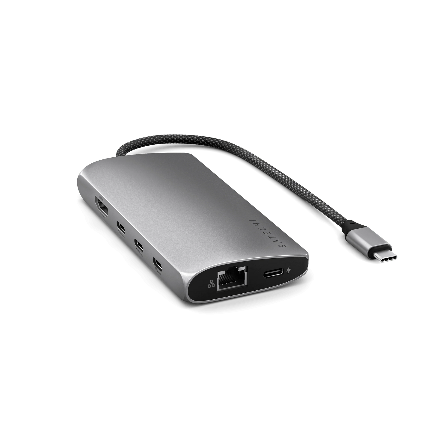 Satechi USB-C Multiport Adapter 8K w/Ethernet V3, Space Gray
