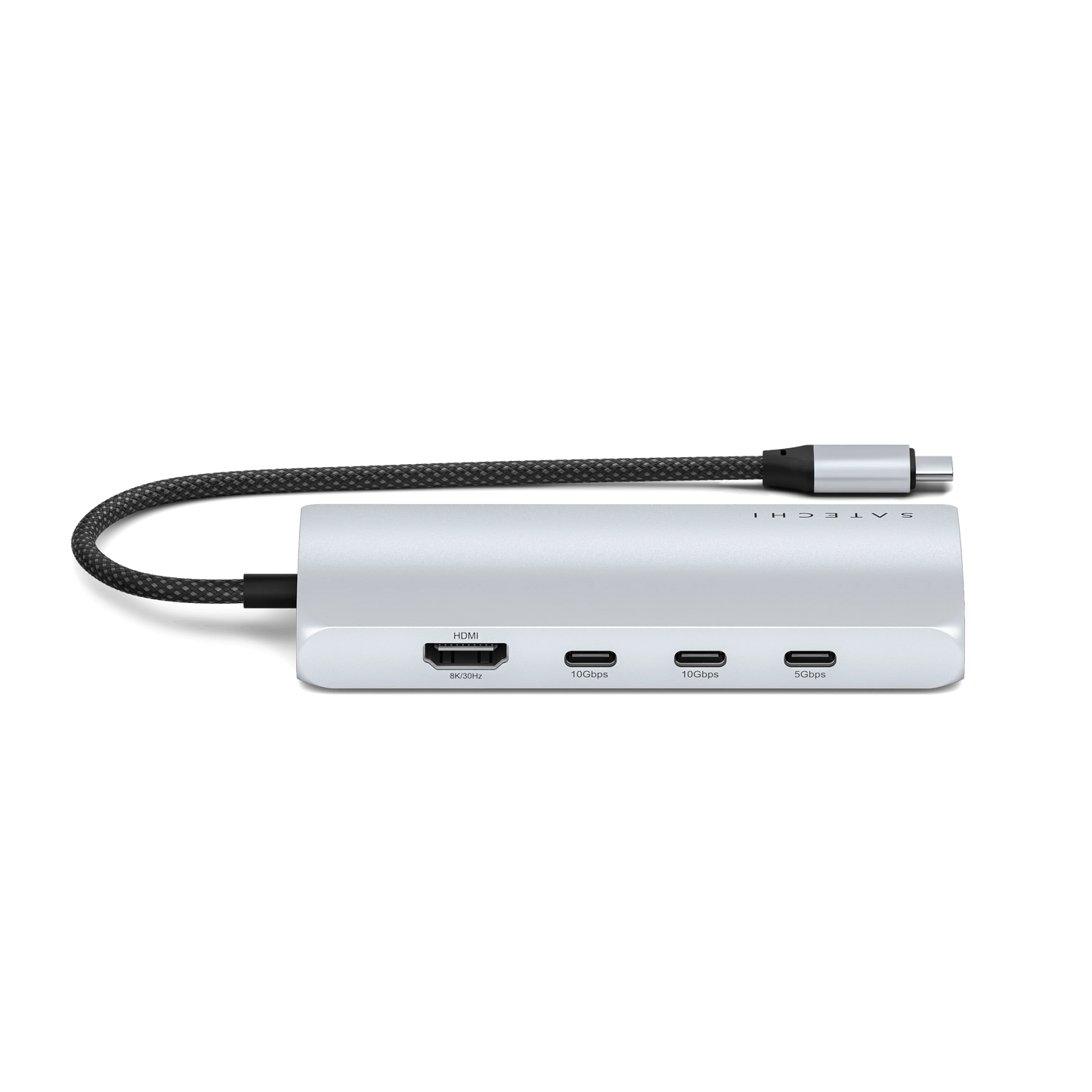 Satechi USB-C Multiport Adapter 8K w/Ethernet V3, Silver
