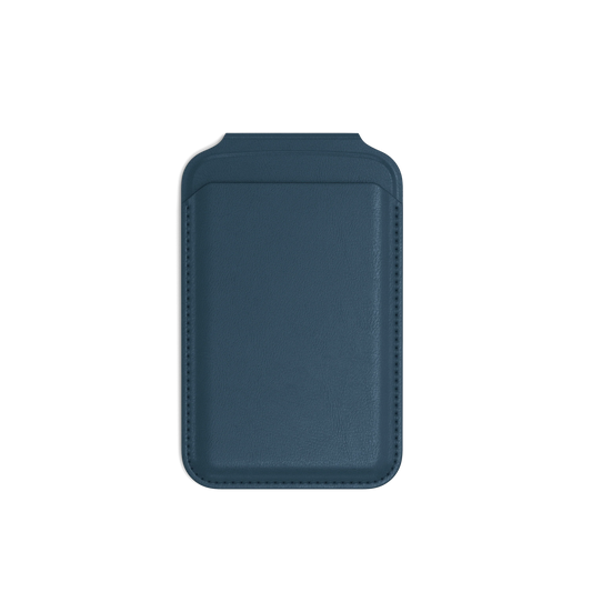 Vegan Leather Magnetic Wallet Stand - Blue